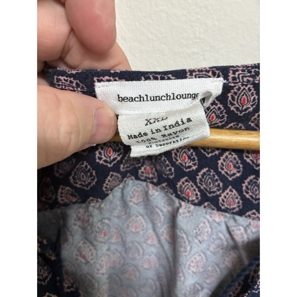 Beach Lunch Lounge Indigo Saffi Boho Dress Shift Women XXL Tassel Tunic Mini - Picture 3 of 6